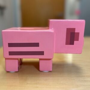 Minecraft Pink Pig Piggy Bank